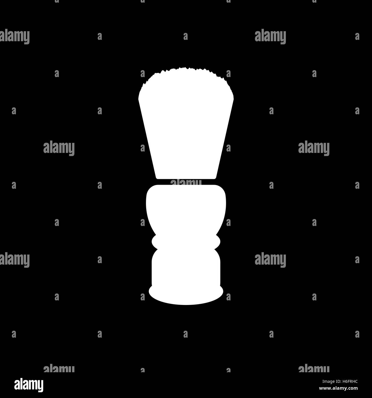 The shaving brush icon. Shaver symbol. Flat Vector illustration Stock