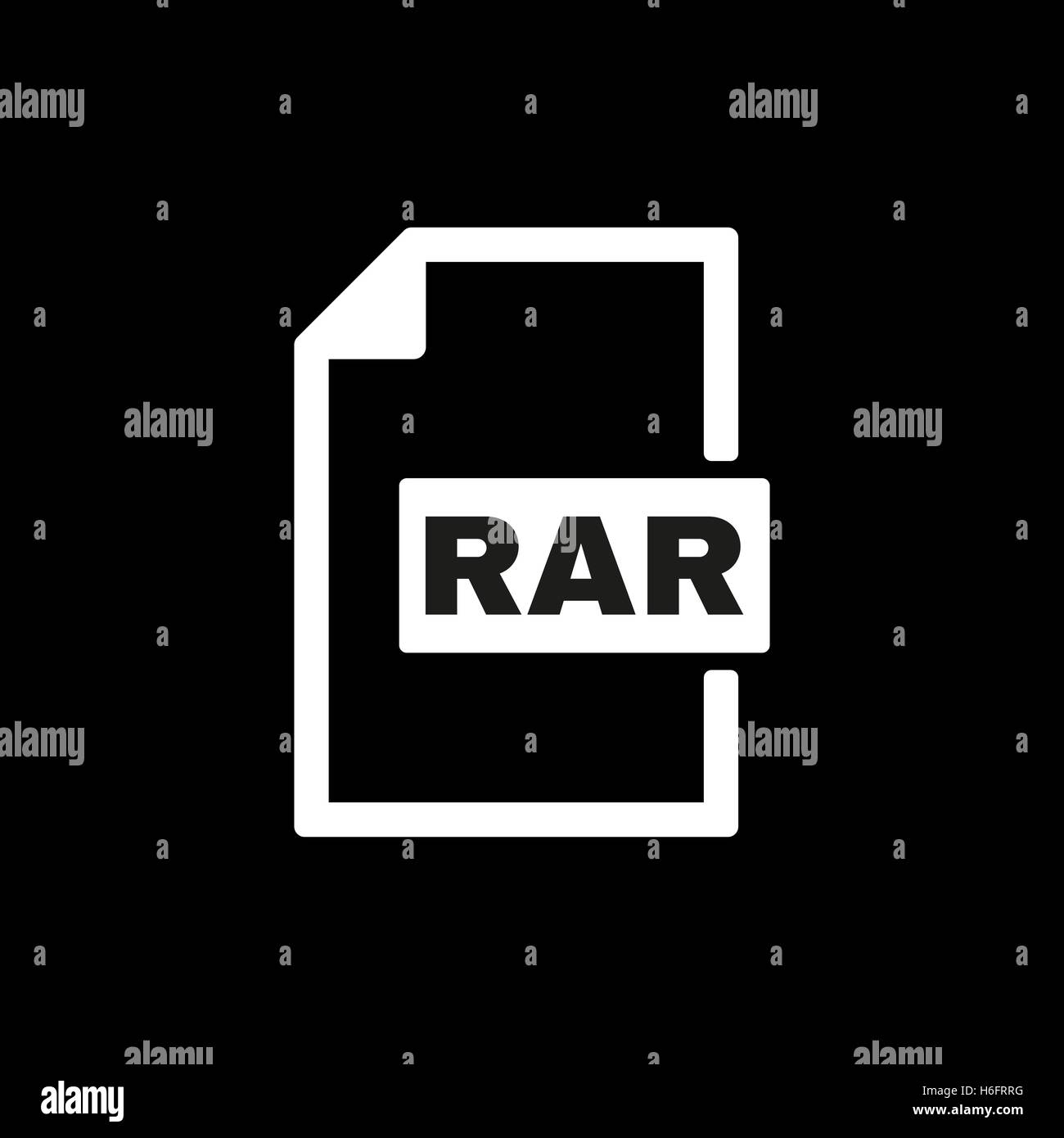 The RAR file icon. Archive, compressed symbol. Flat Vector illustration Stock Vector