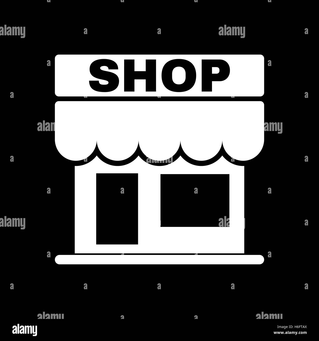 The shop icon. Store symbol. Flat Vector illustration Stock Vector