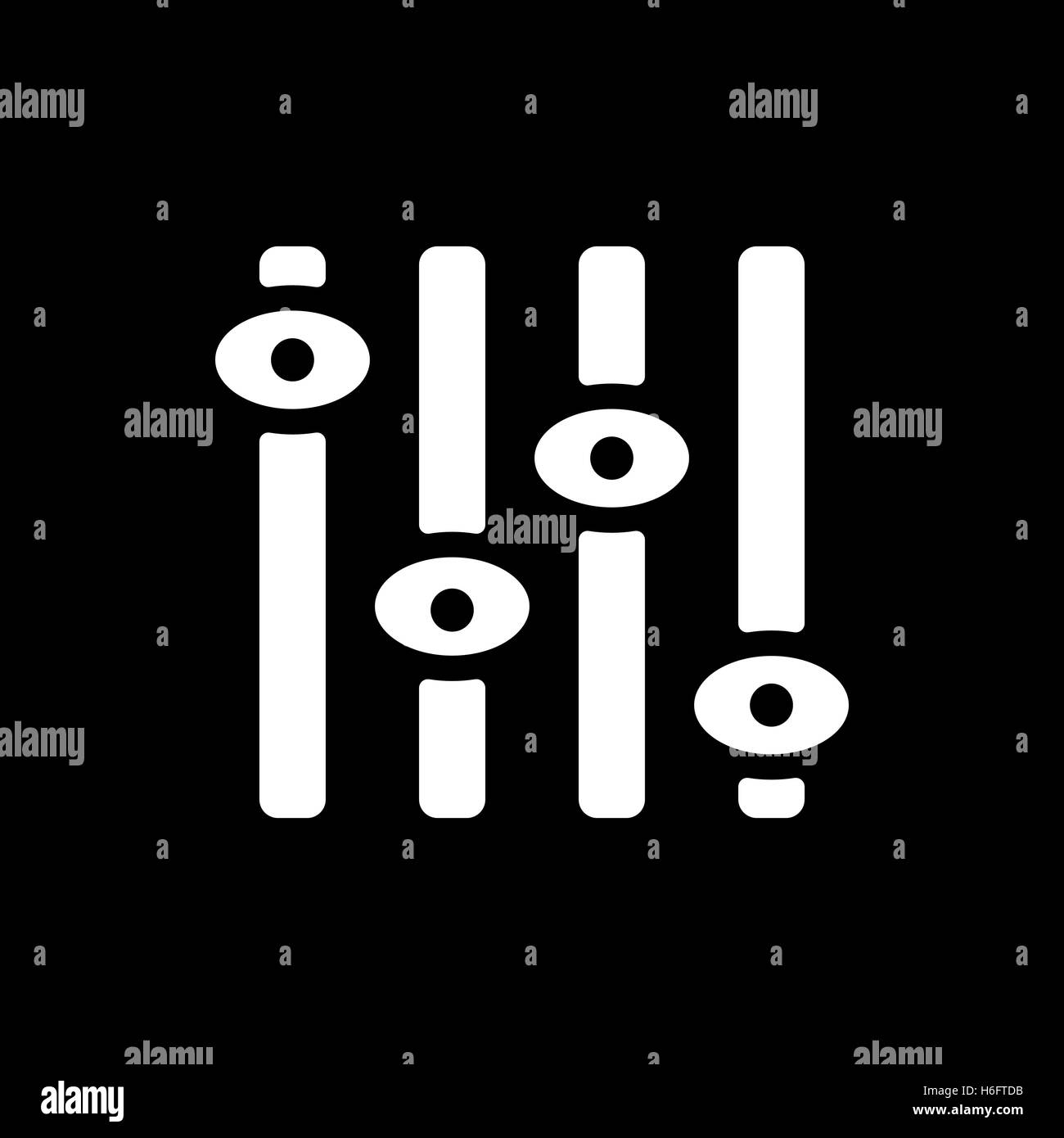 The adjustment icon. Regulator and mixing, volume, settings symbol ...