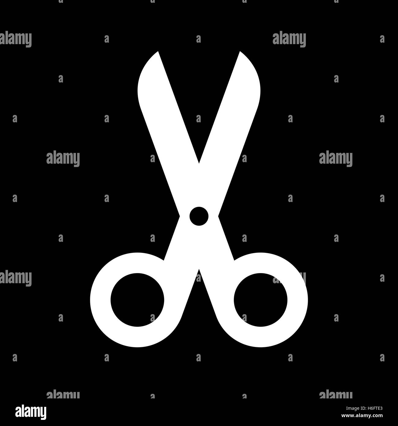 The scissors icon. Shears and clippers, cut off symbol. Flat Vector illustration Stock Vector