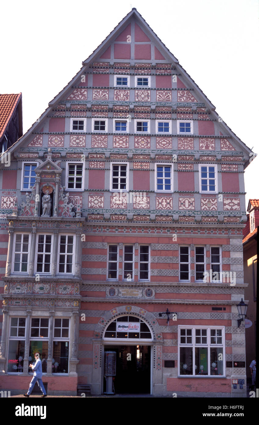 Germany, Lower Saxony, Hameln, the Dempter house. Stock Photo