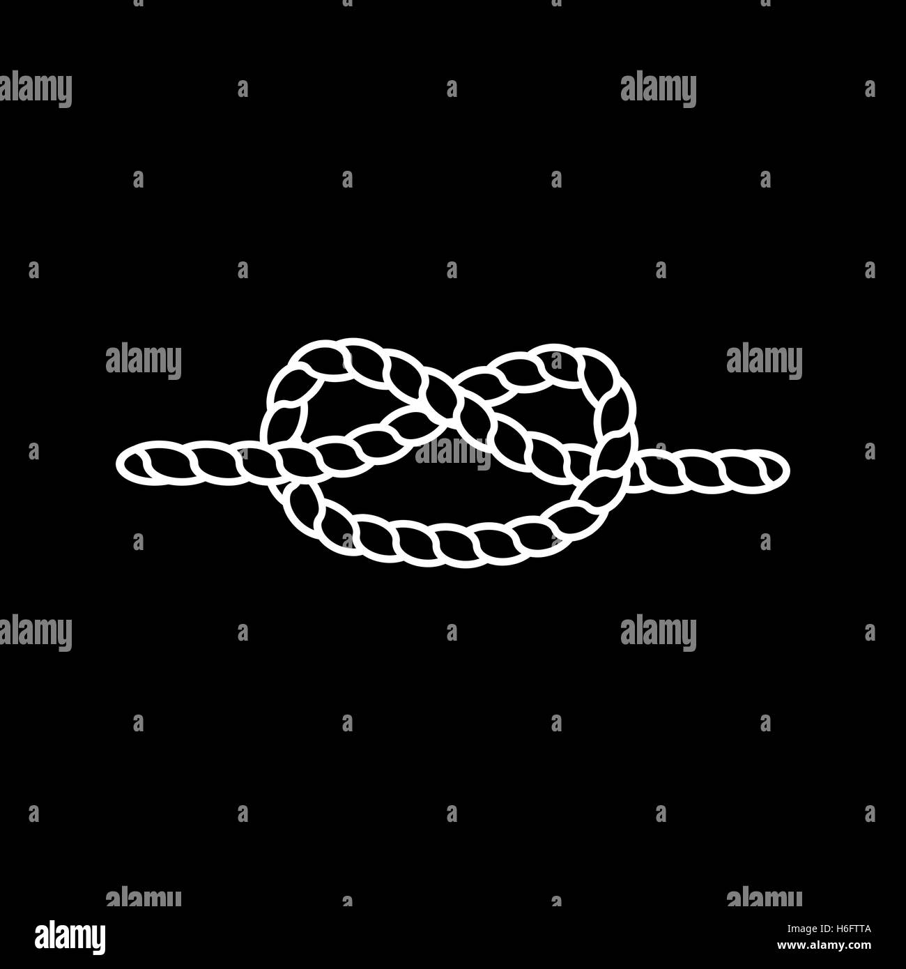 The knot icon. Node and tie, rope symbol. Flat Vector illustration