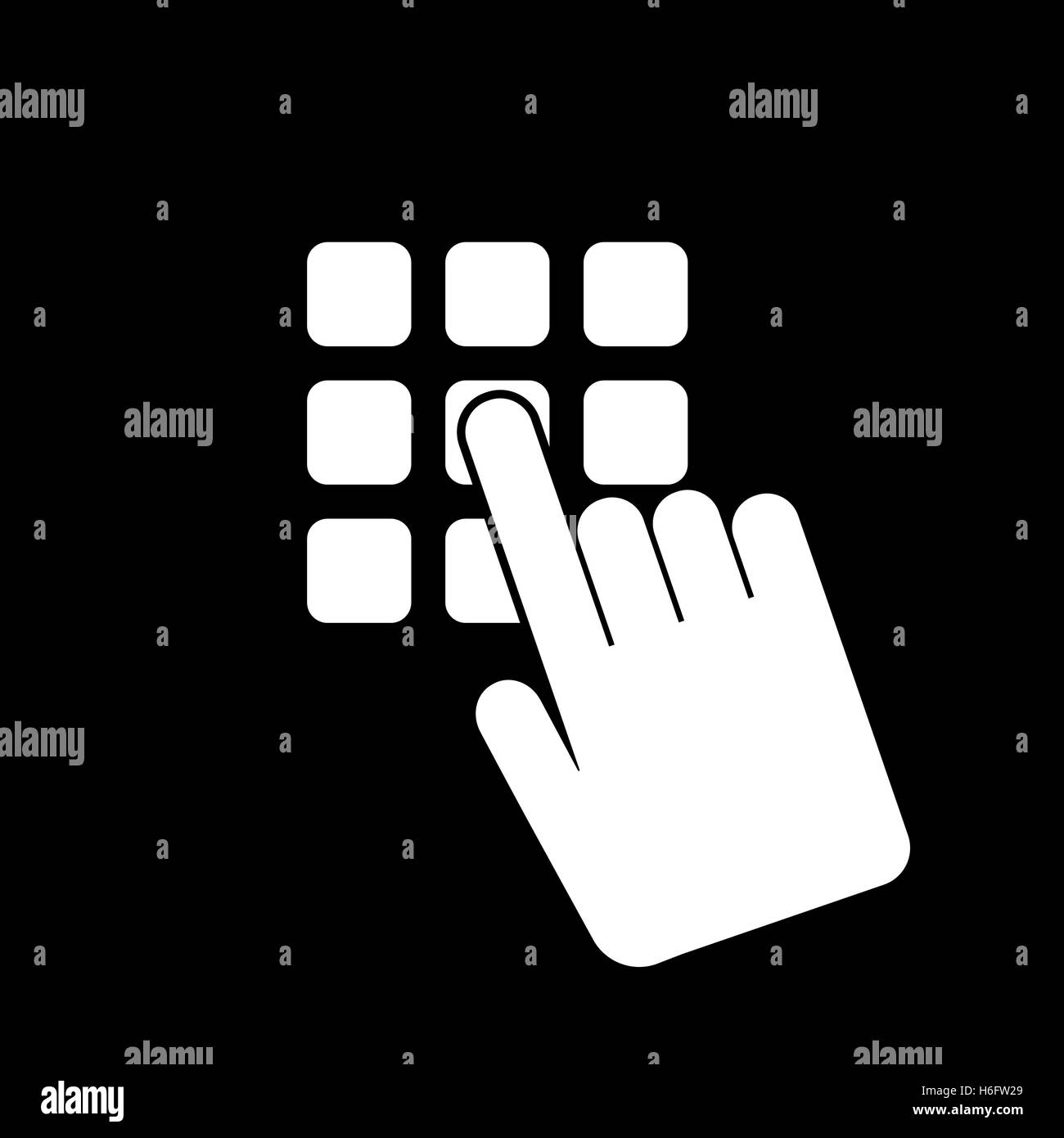 The pin code icon. Password and unlock, access, identification, unlock