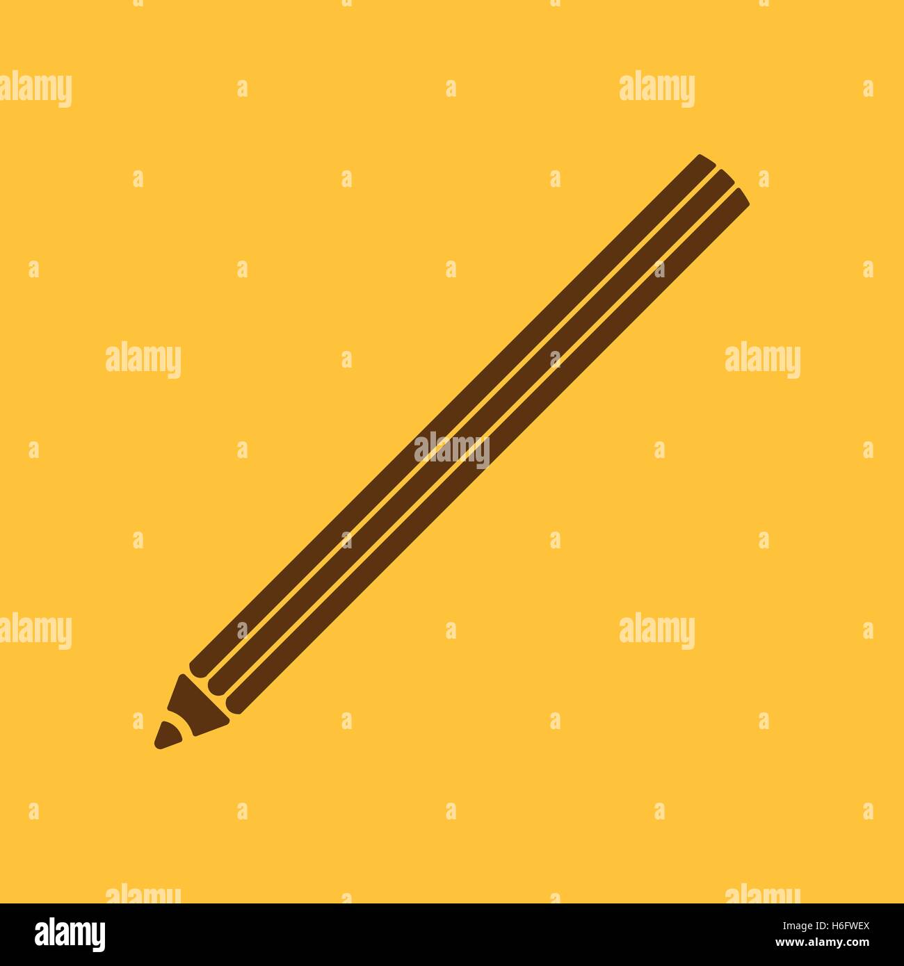 The pencil icon. Pencil symbol. Flat Vector illustration Stock Vector