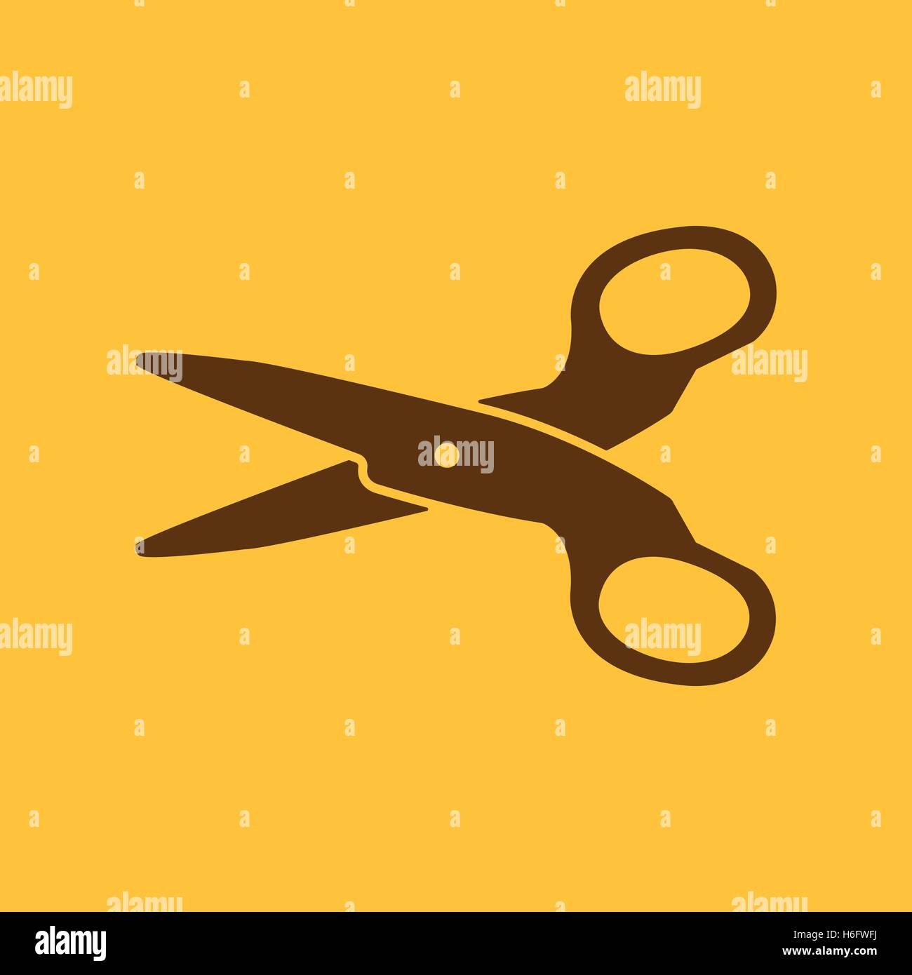 The scissors icon. Scissors symbol. Flat Vector illustration Stock Vector Image & Art Alamy