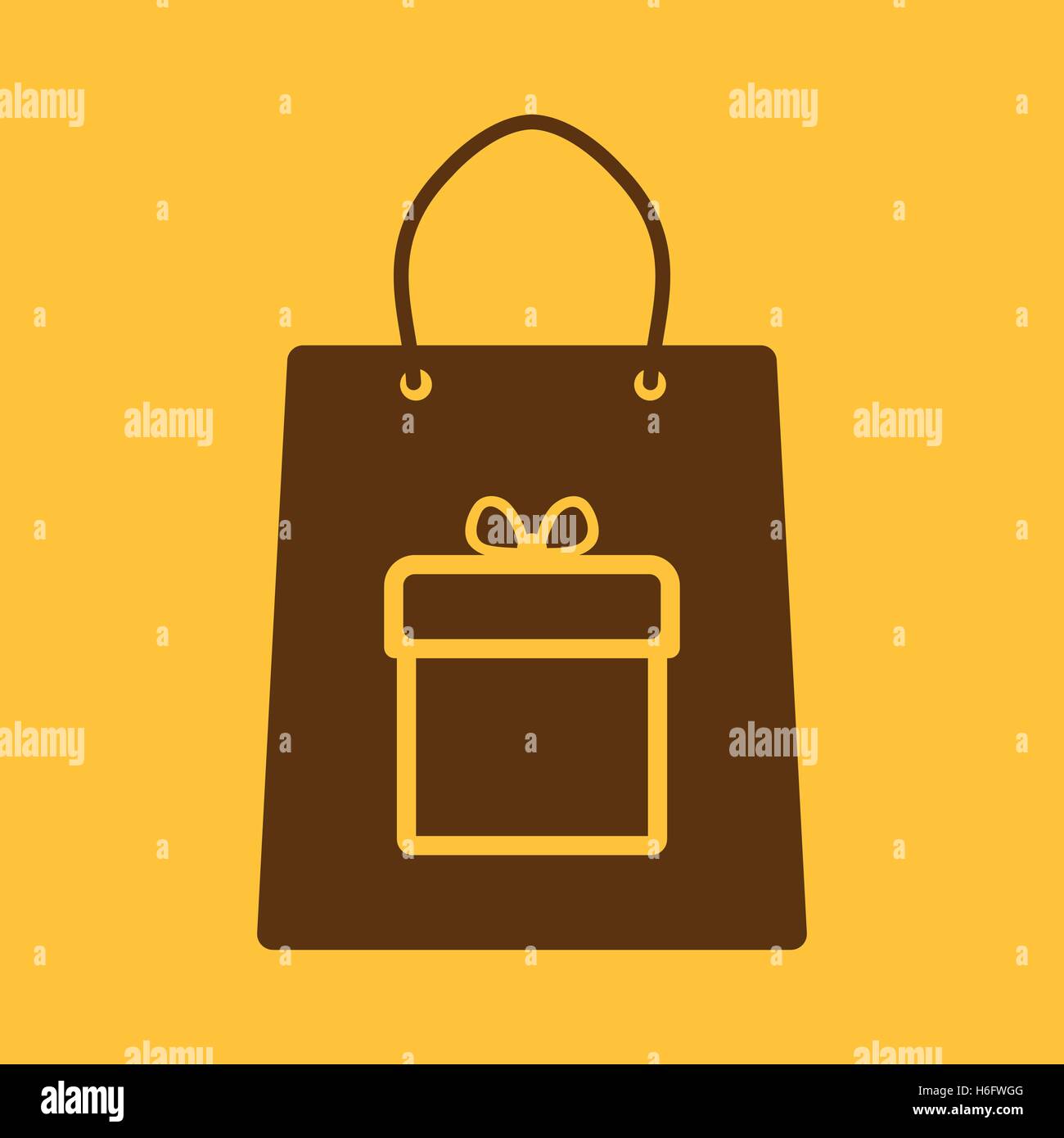 The shopping bag icon. Shopping bag. Flat. Vector illustration Stock