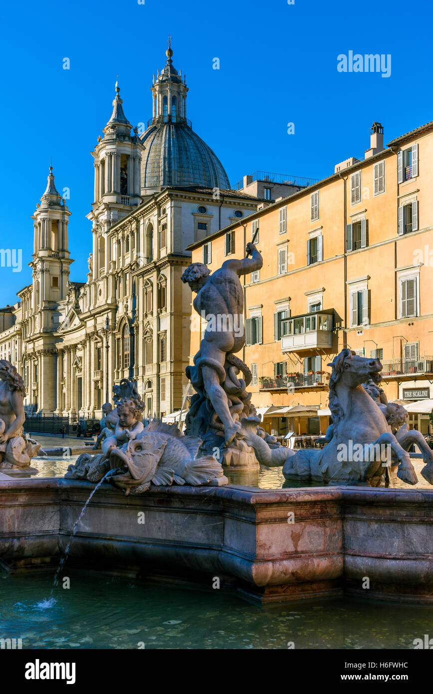 Fountain of Neptune, Piazza Navona, Rome, Lazio, Italy Stock Photo - Alamy