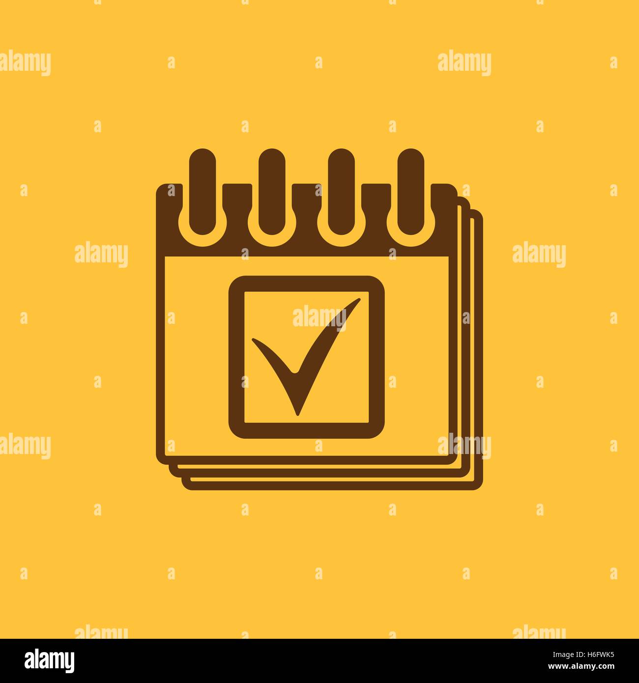 The calendar icon. Calendar symbol. Flat Vector illustration Stock