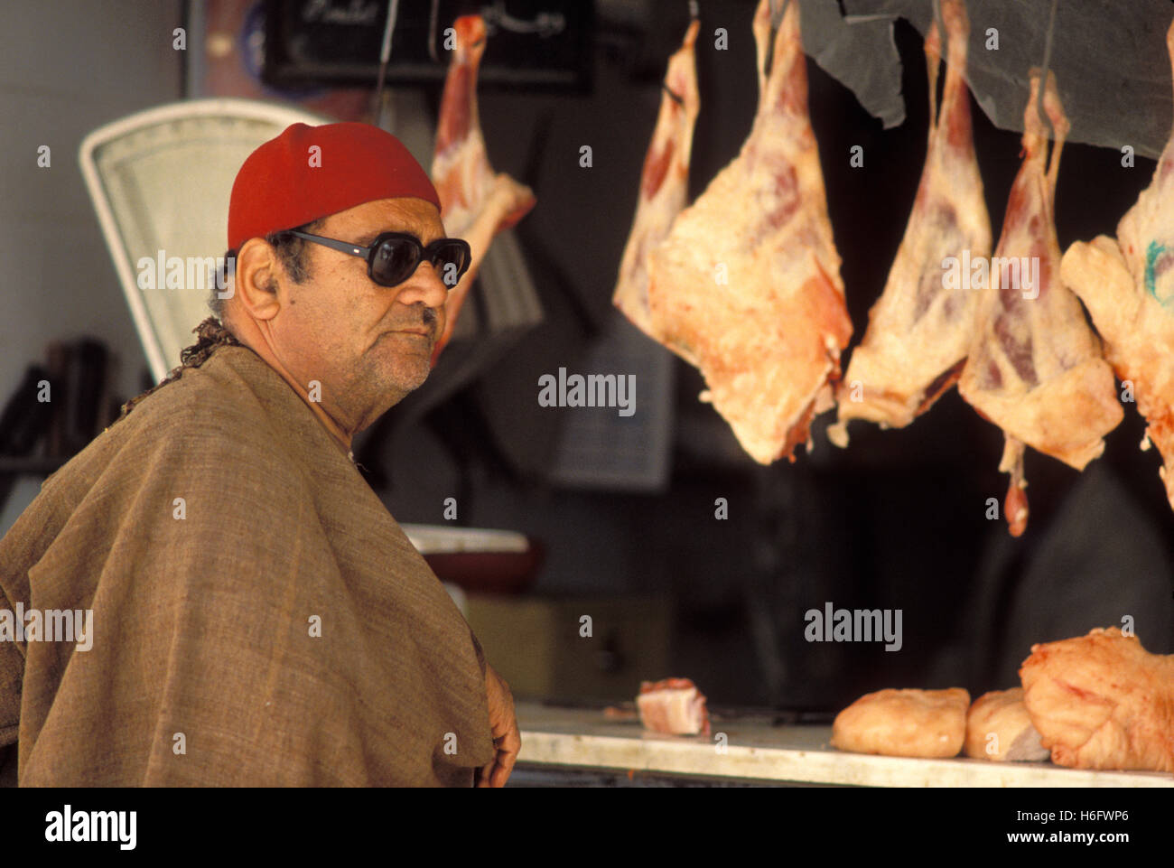 Tunisia, Jarbah Island, at the market in Houmt Souk. Stock Photo