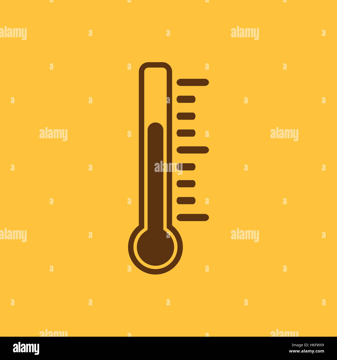 The thermometer icon. Thermometer symbol. Flat Vector illustration