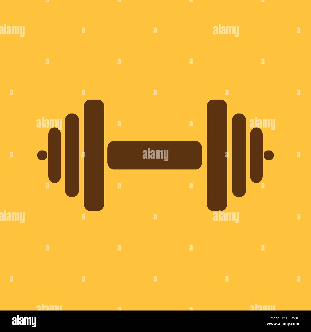 The dumbbell icon. Barbell symbol. Flat Vector illustration Stock