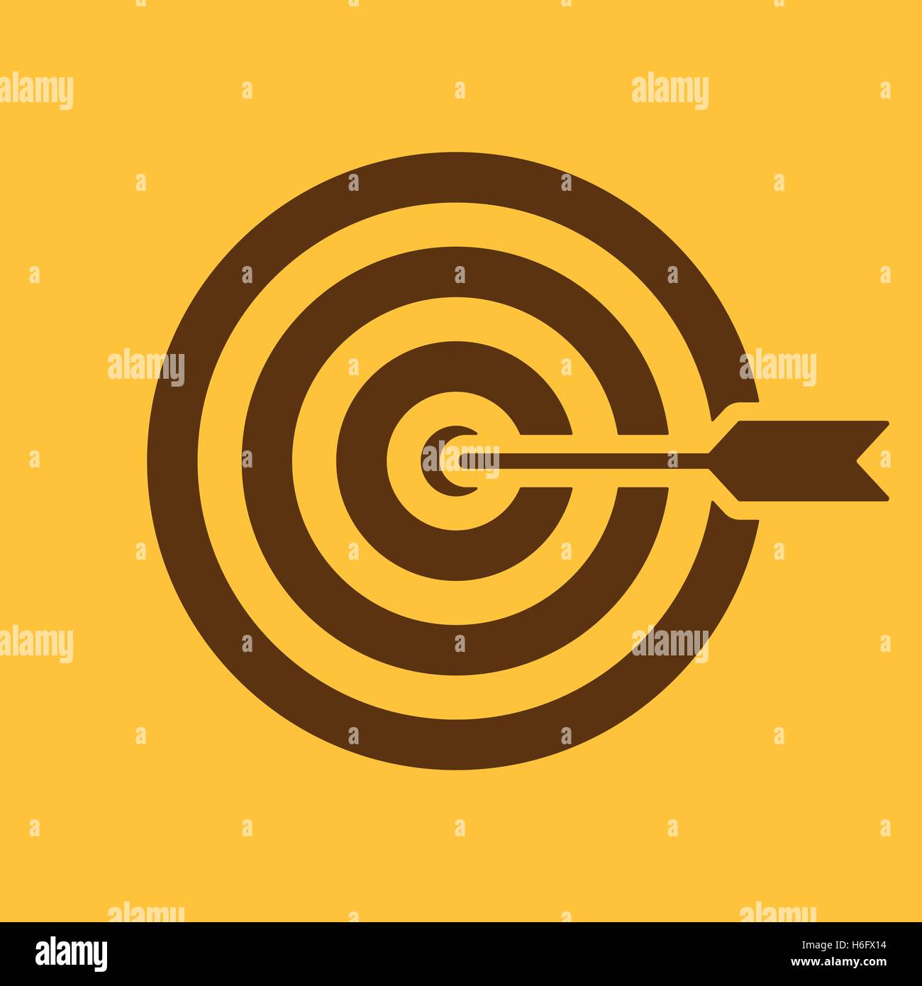 The target icon. Target symbol. Flat Vector illustration Stock Vector