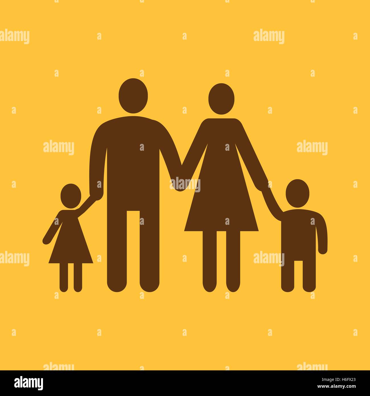 The family icon. Family symbol. Flat Vector illustration Stock Vector