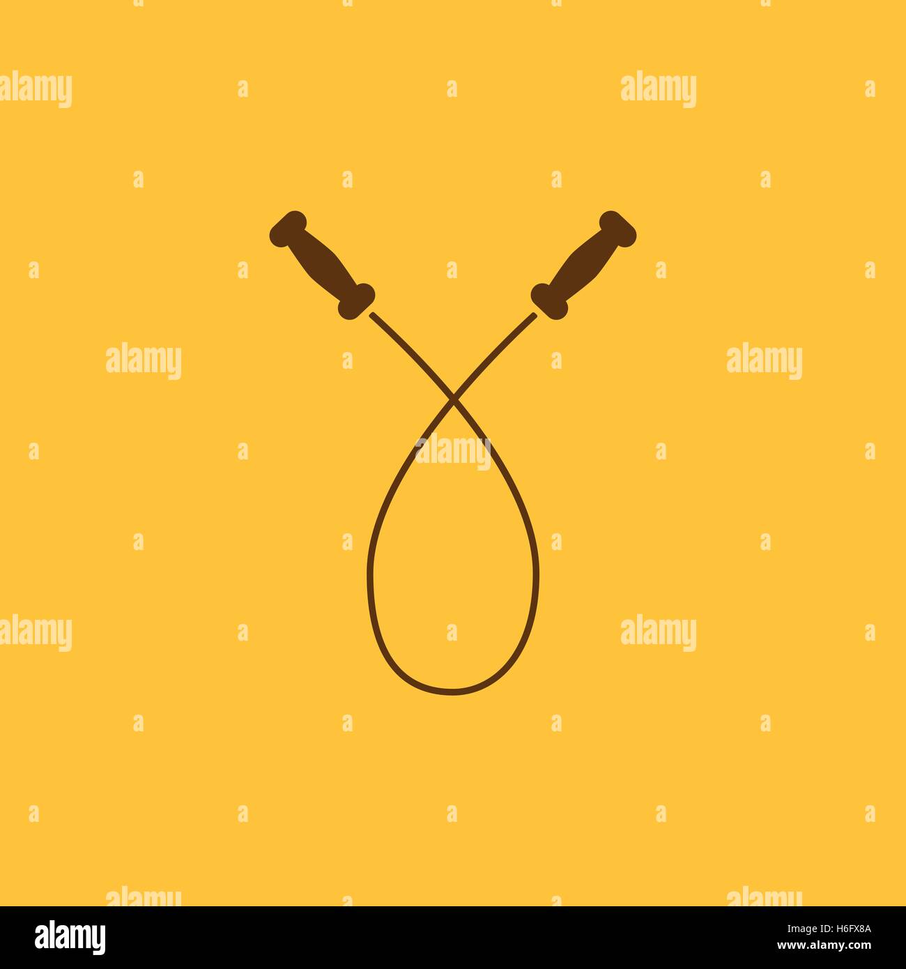 The skipping rope icon. Jumping-rope symbol. Flat illustration Stock ...