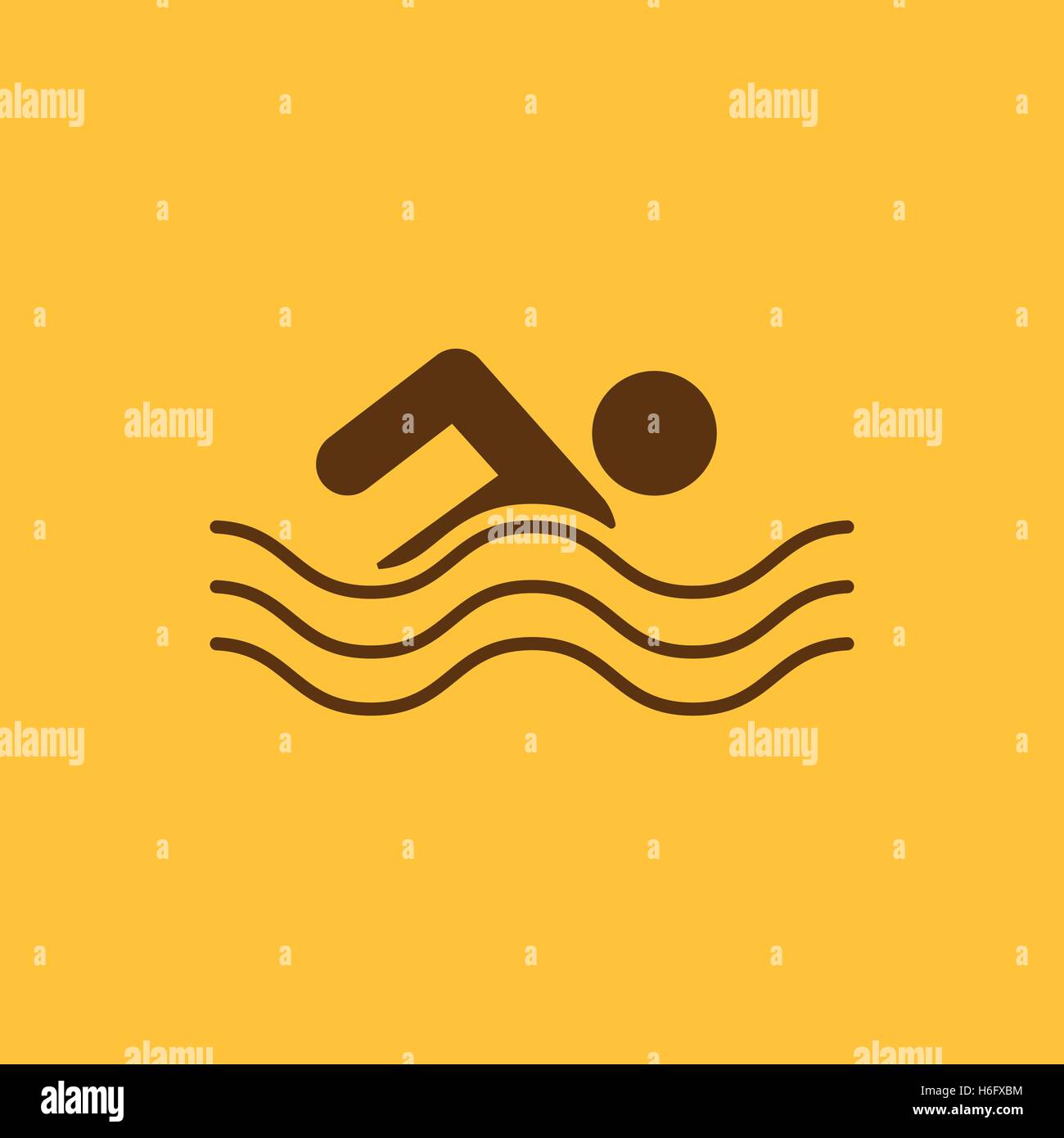 Swimming icon. Swimmer symbol. Flat illustration Stock Vector Image & Art Alamy