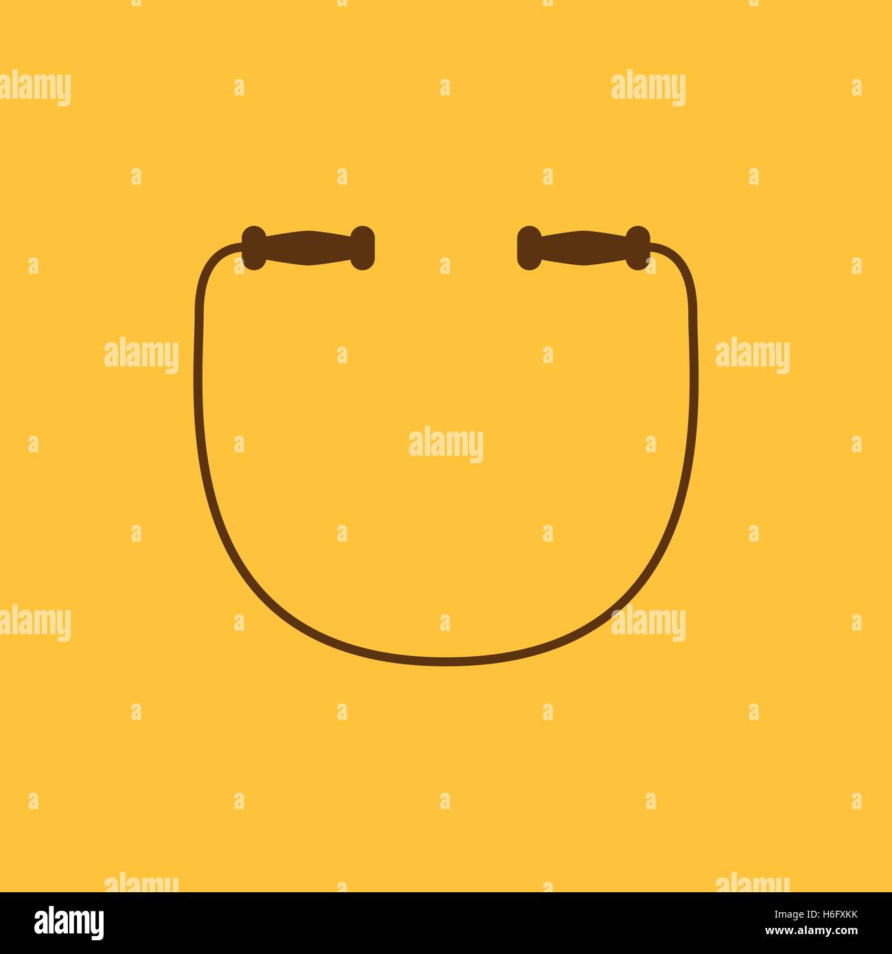 The skipping rope icon. Jumping-rope symbol. Flat Vector illustration ...