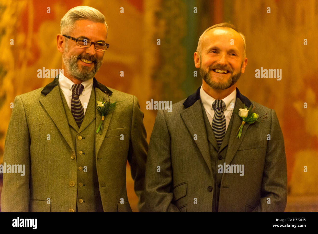 One of the first gay marriages in the UK, at the Royal Pavilion in ...