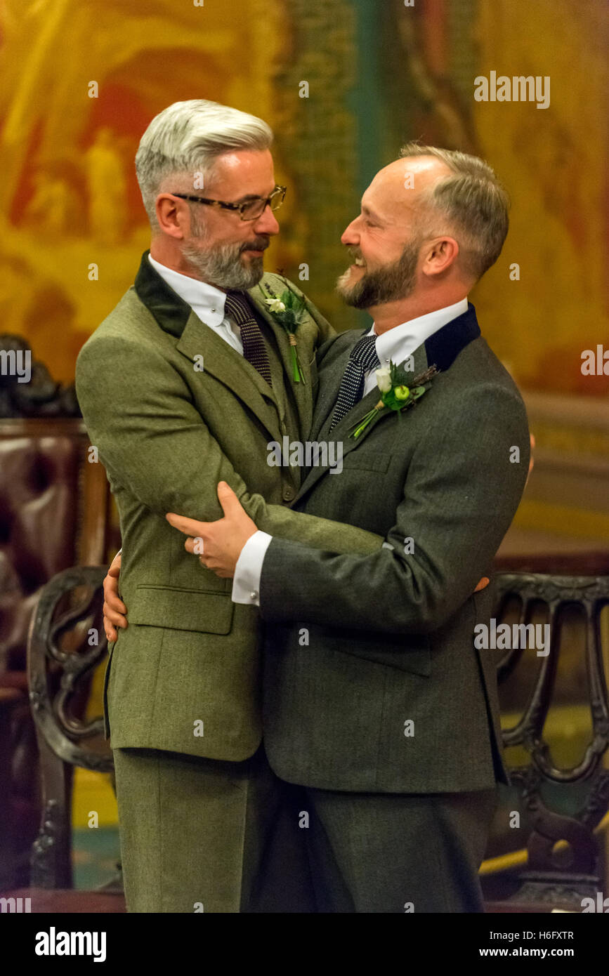 One of the first gay marriages in the UK, at the Royal Pavilion in ...