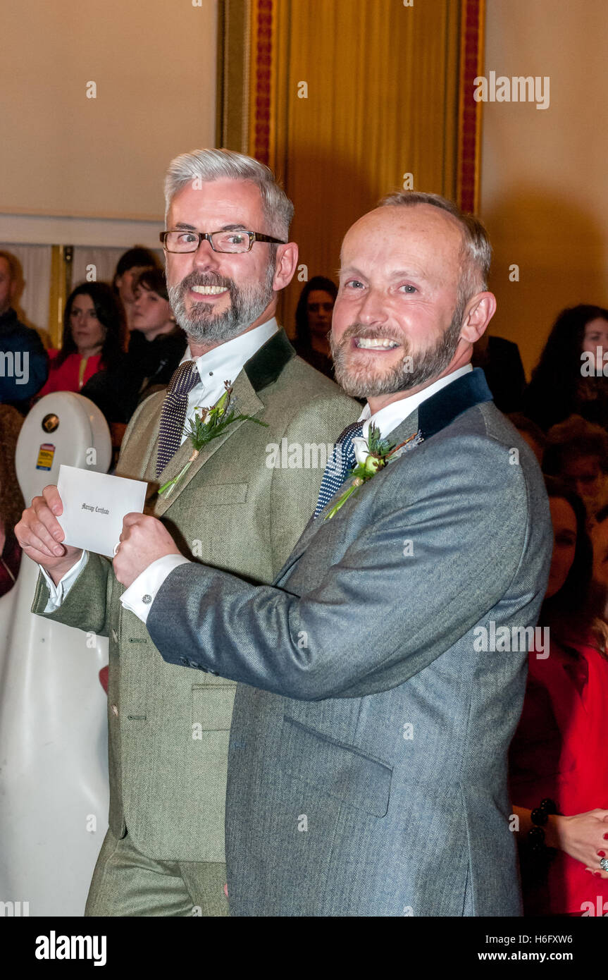 One of the first gay marriages in the UK, at the Royal Pavilion in ...