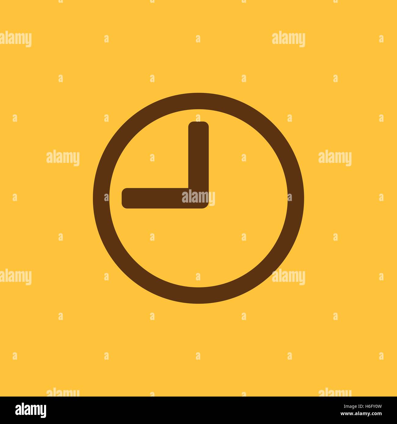 The time icon. Clock sound symbol. Flat Vector illustration Stock