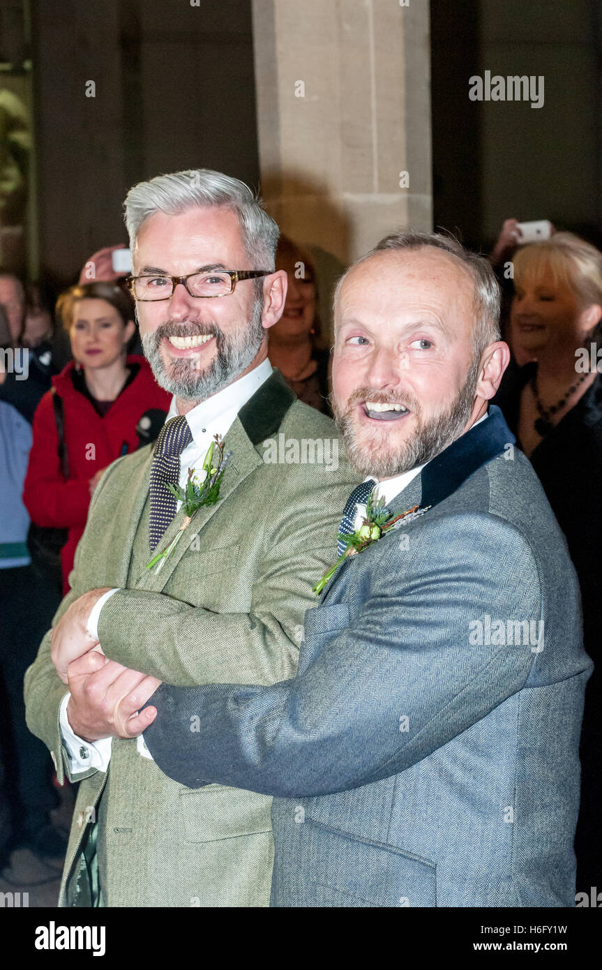 One of the first gay marriages in the UK, at the Royal Pavilion in ...