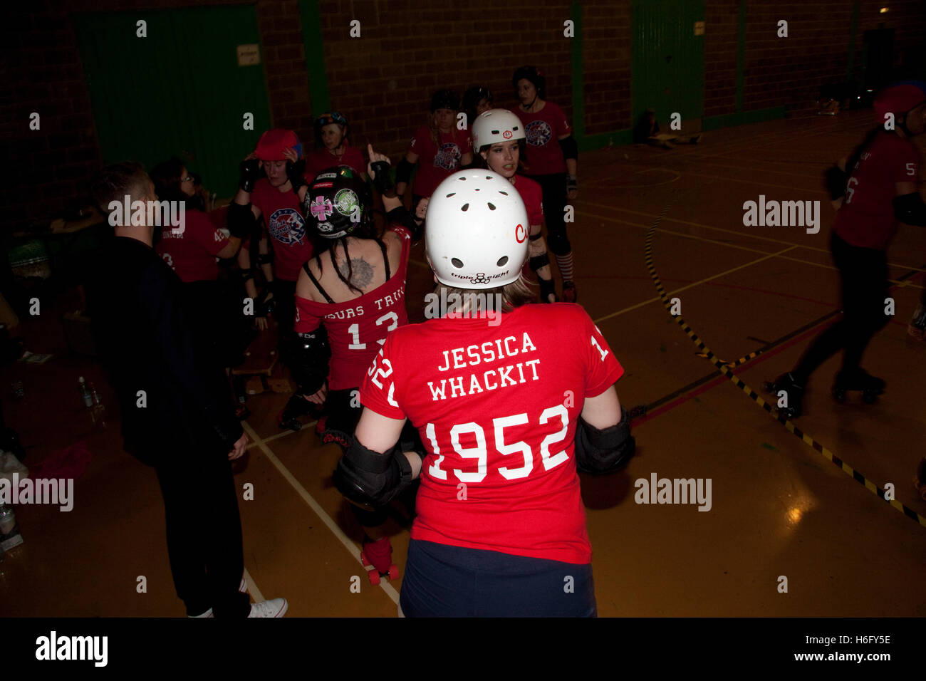 Punning and comic roller derby name Stock Photo Alamy