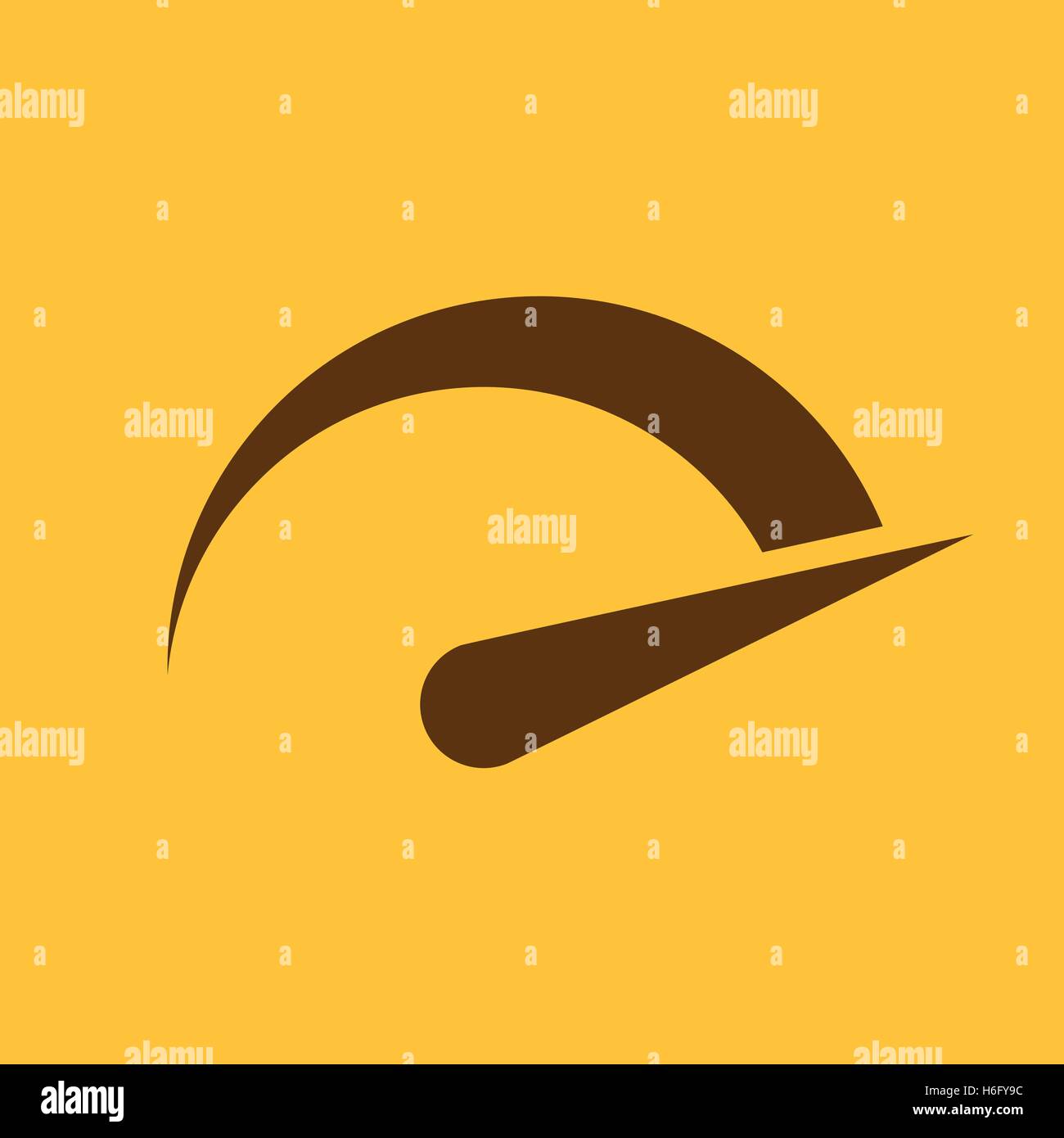 The tachometer, speedometer and indicator icon. Performance measurement