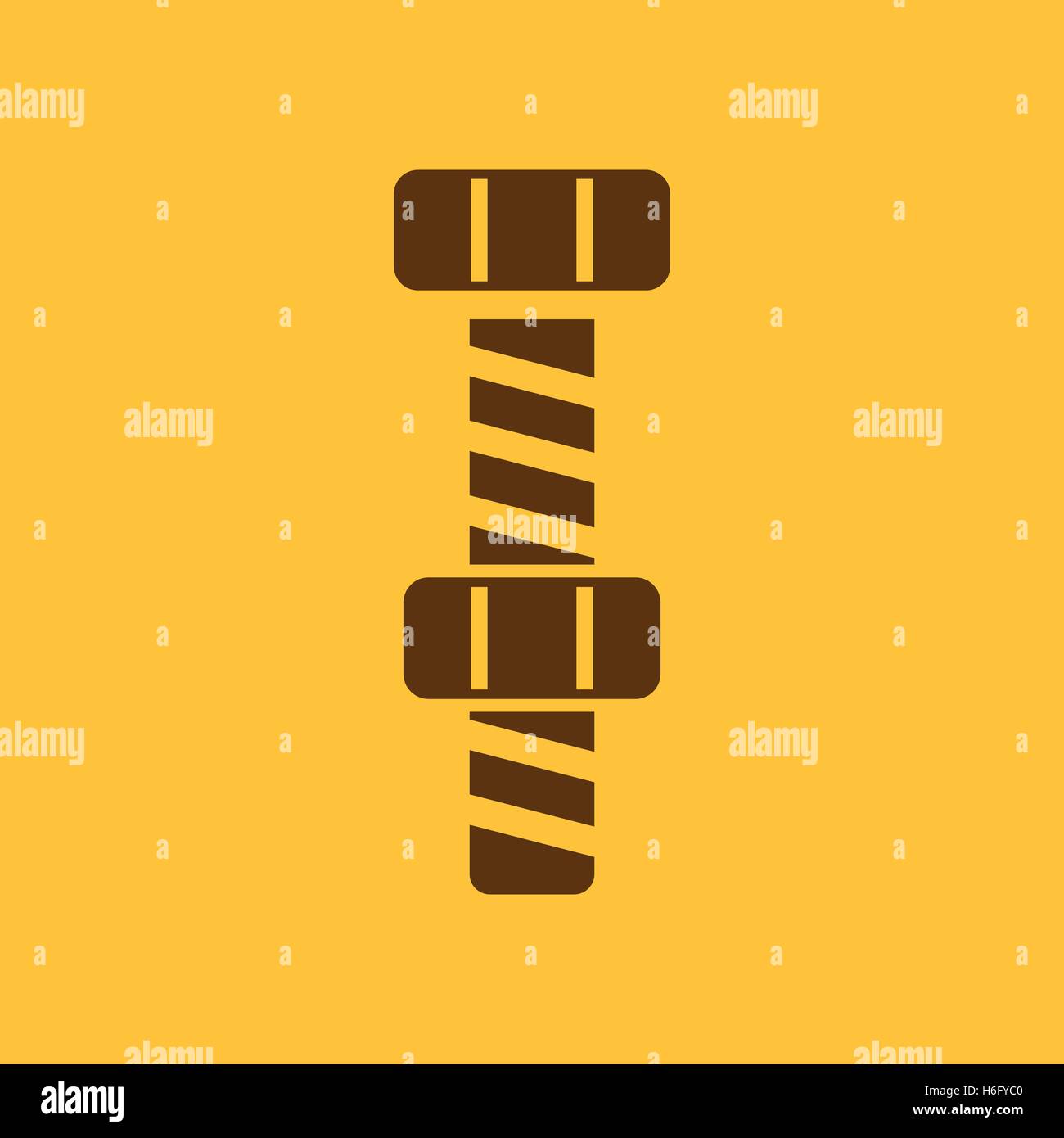 The bolt with nut stranded icon. Screw symbol. Flat Vector illustration ...