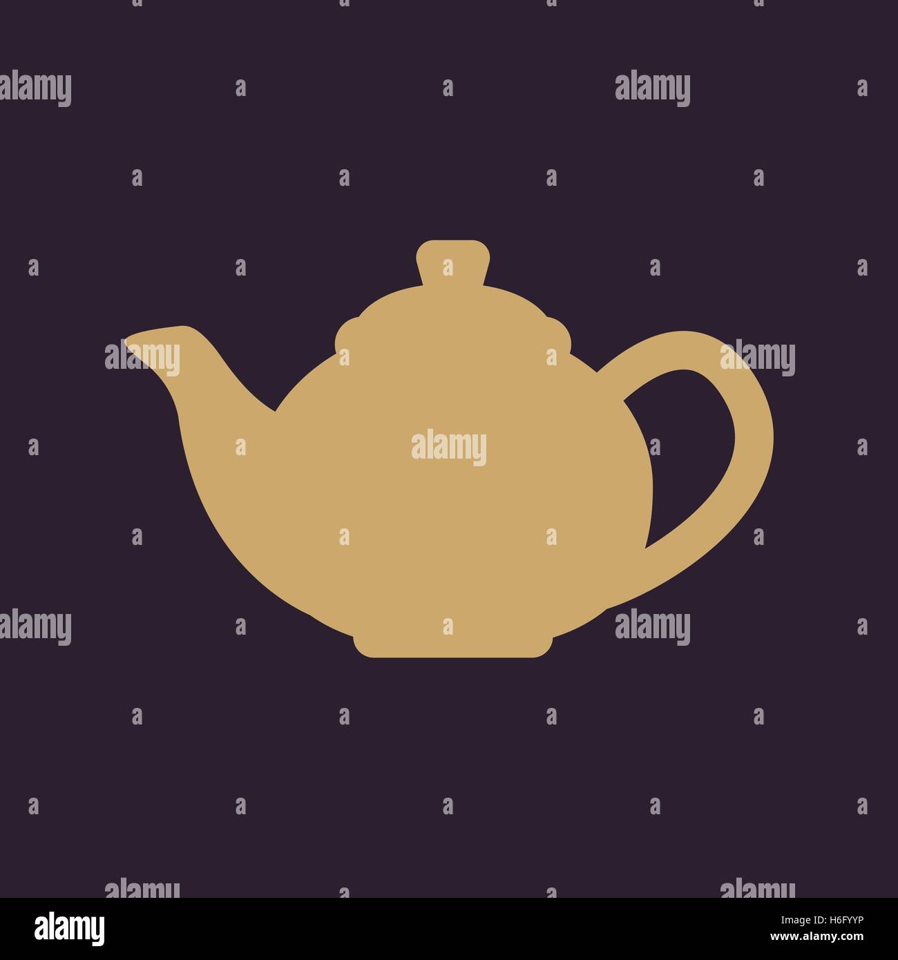 The teapot icon. Tea symbol. Flat Stock Vector Image & Art Alamy