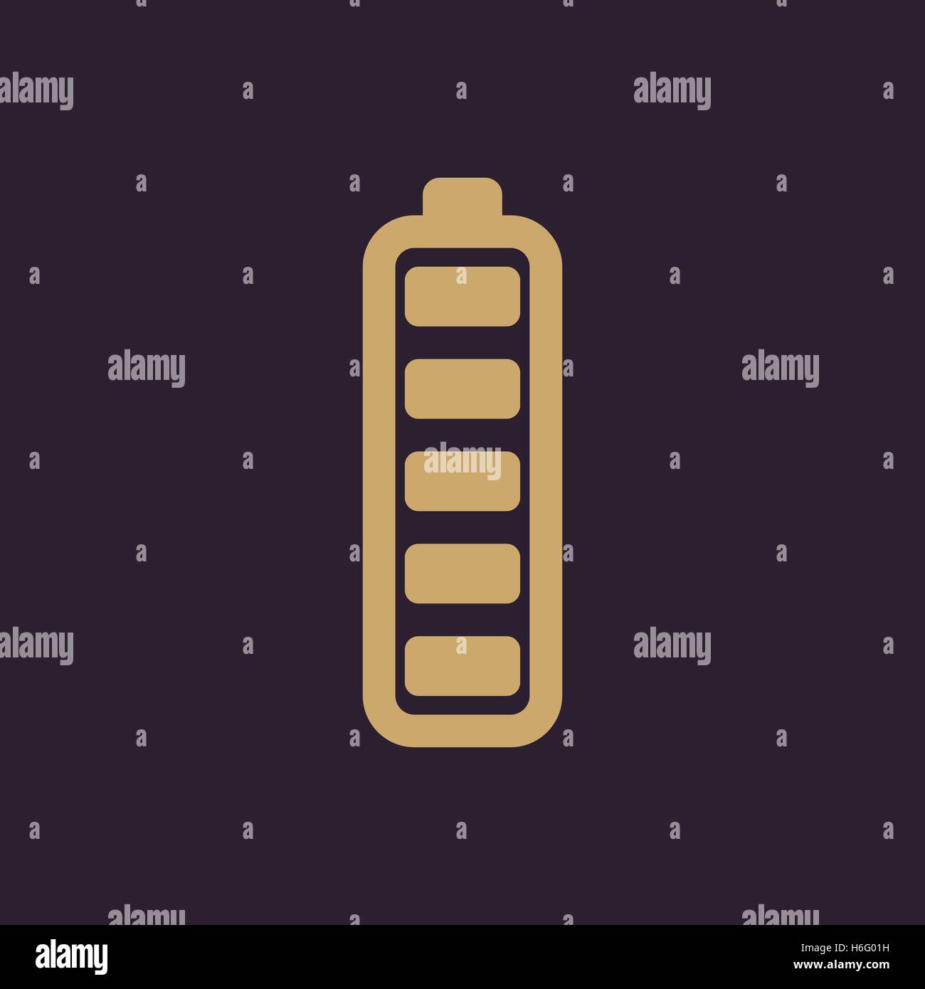 The battery icon. Accumulator symbol. Flat Stock Vector