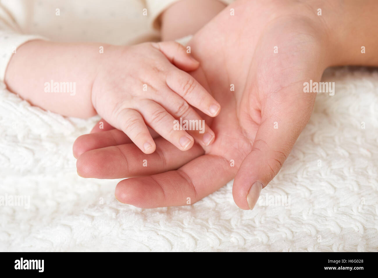 baby and mother hand closeup, happy maternity concept Stock Photo Alamy