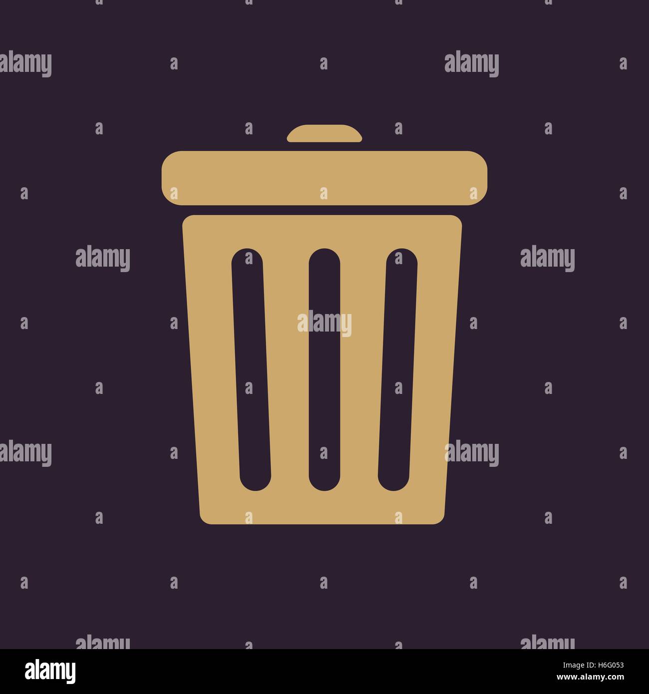 The trashcan icon. Dustbin symbol. Flat Stock Vector Image & Art Alamy