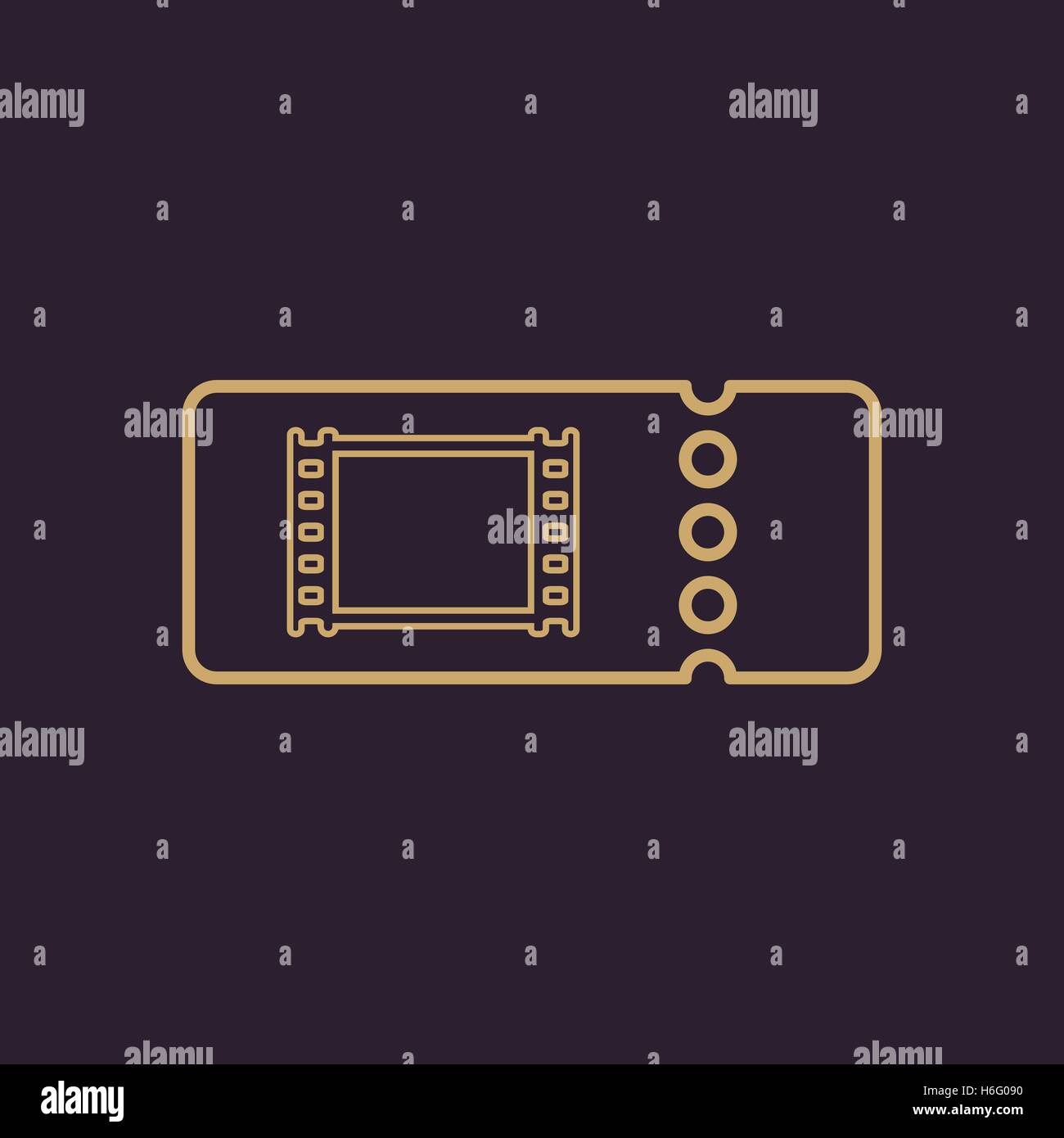 The blank cinema ticket icon Stock Vector Image & Art - Alamy