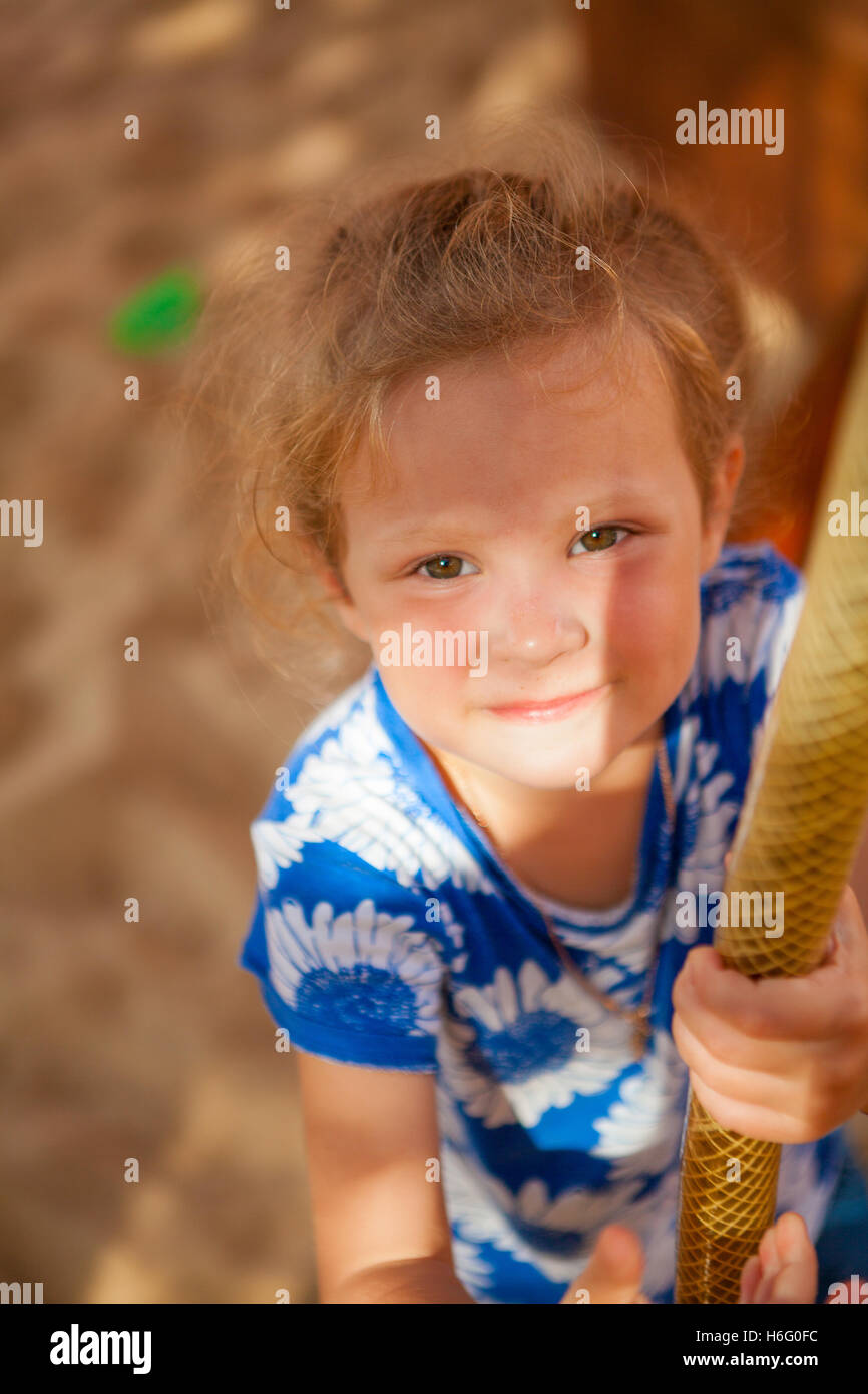 Portrait of the beautiful caucasian little girl Stock Photo - Alamy
