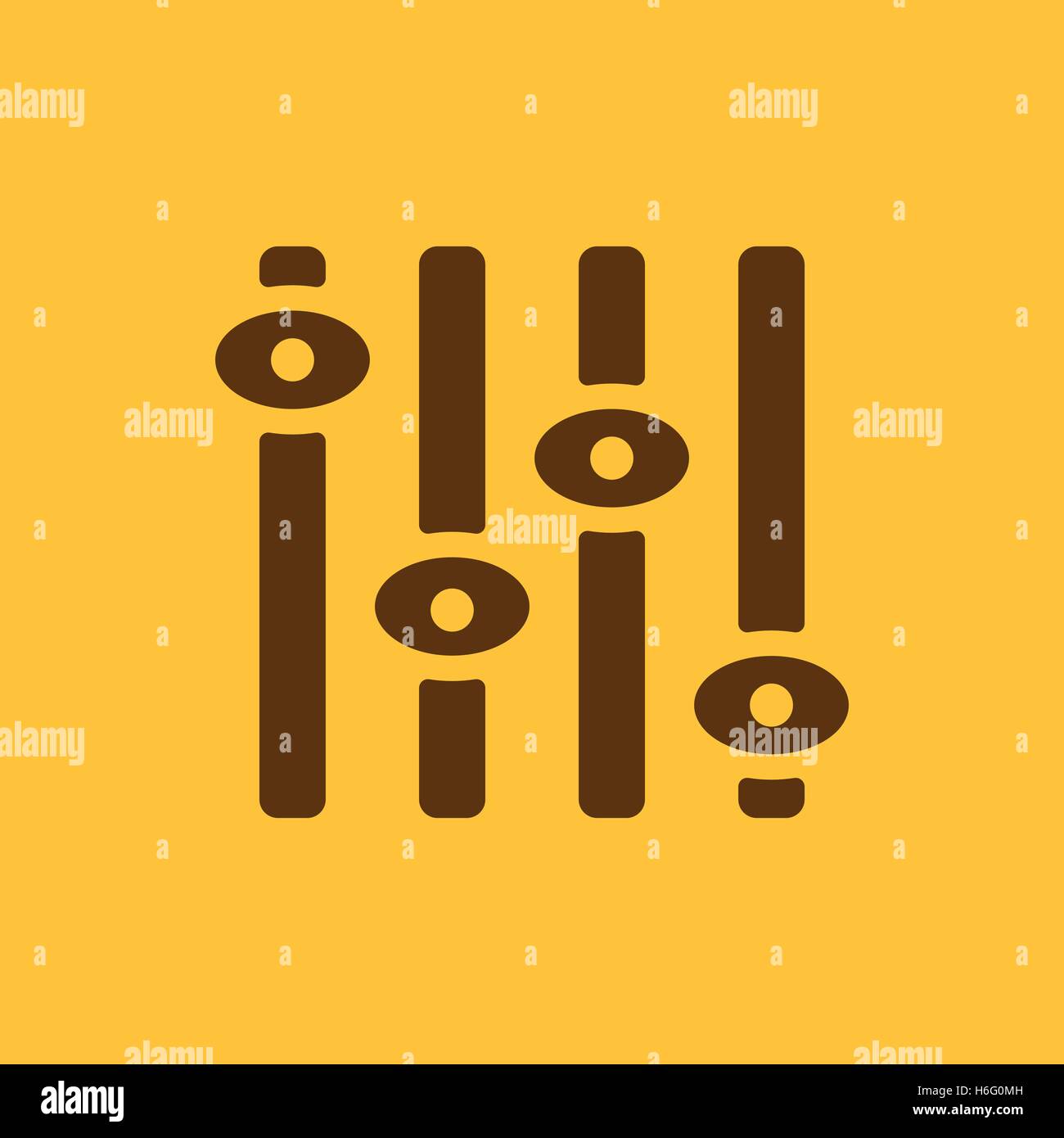 The adjustment icon. Regulator and mixing, volume, settings symbol ...