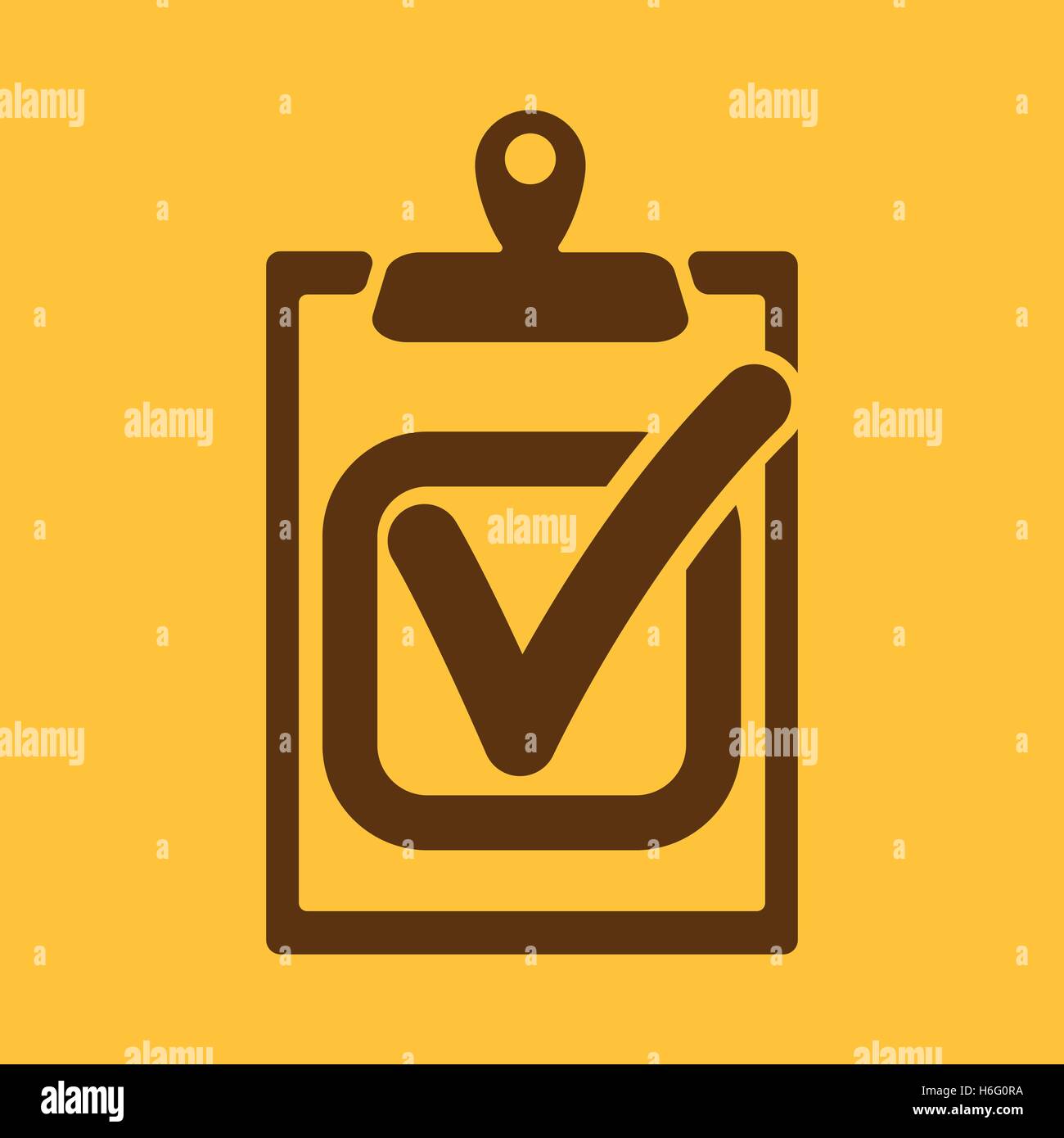 The checklist icon. Clipboard and executed task, correct answer symbol ...