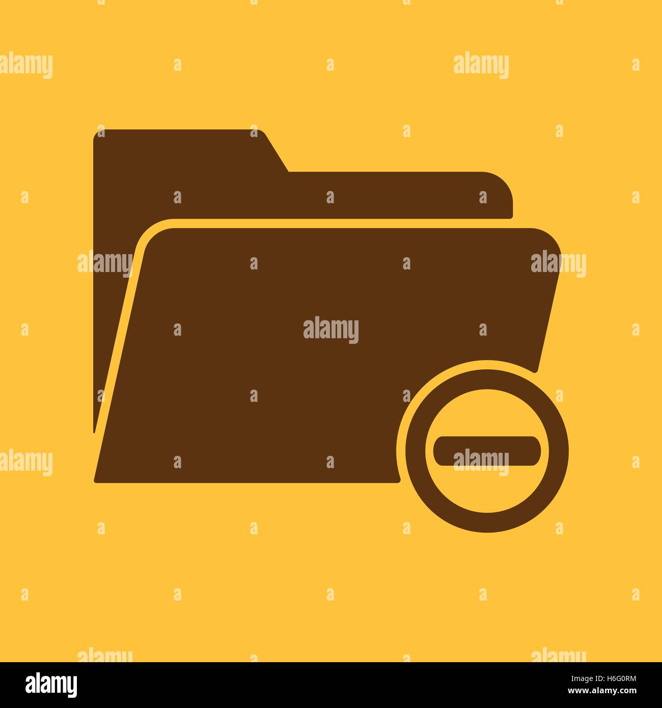 The remove from folder icon. Data and directory, archive, storage ...