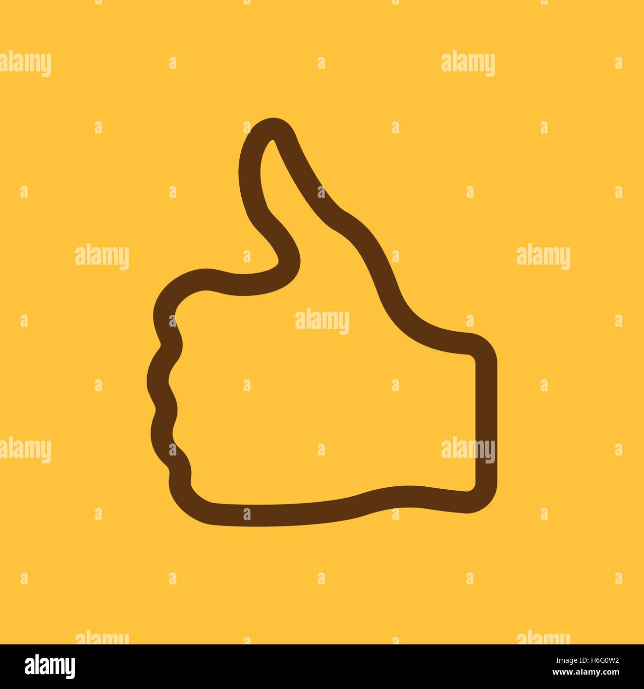 The thumb up icon. Like and yes, approve symbol. Flat Vector ...
