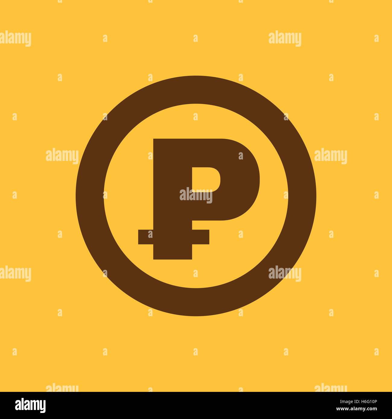 The ruble icon. Cash and money, wealth, payment symbol. Flat Vector ...