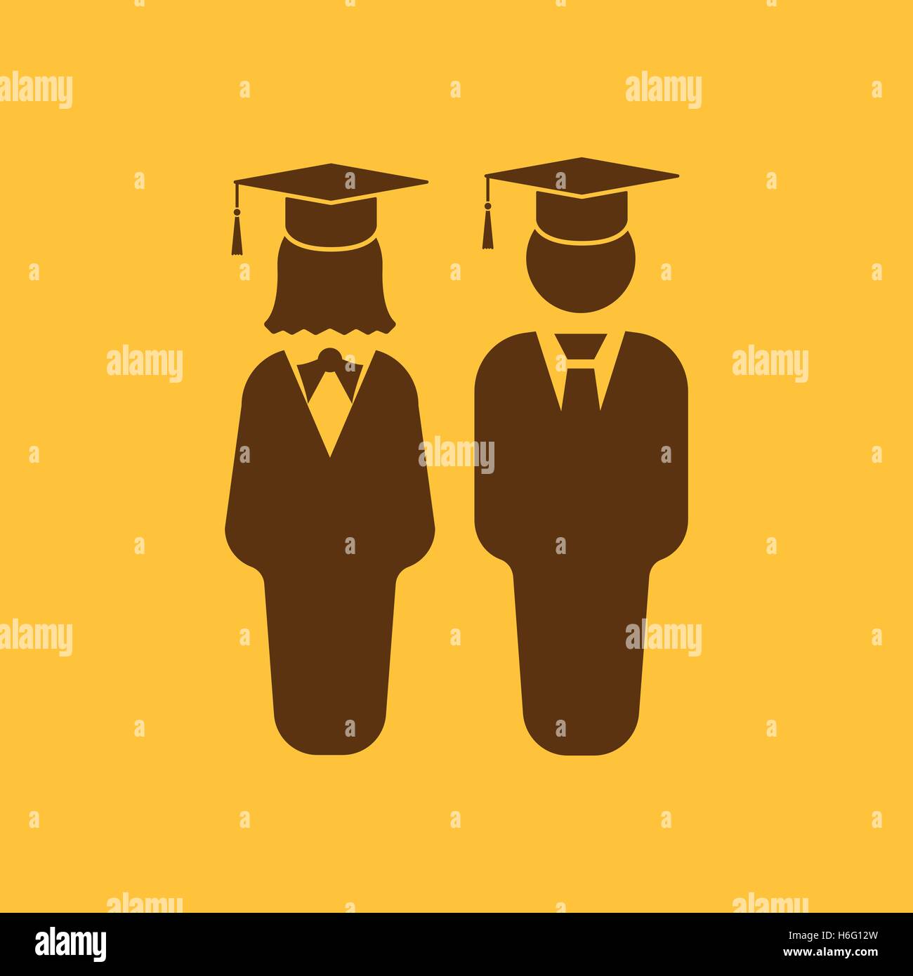 The student boy and girl icon. School, academy, college, education ...