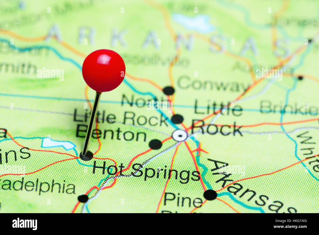 Map of hot springs hi-res stock photography and images - Alamy