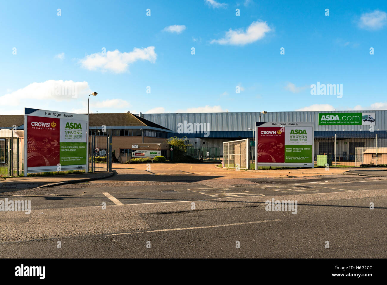 Asda click and collect drive thru, Southbury, Enfield, London Stock