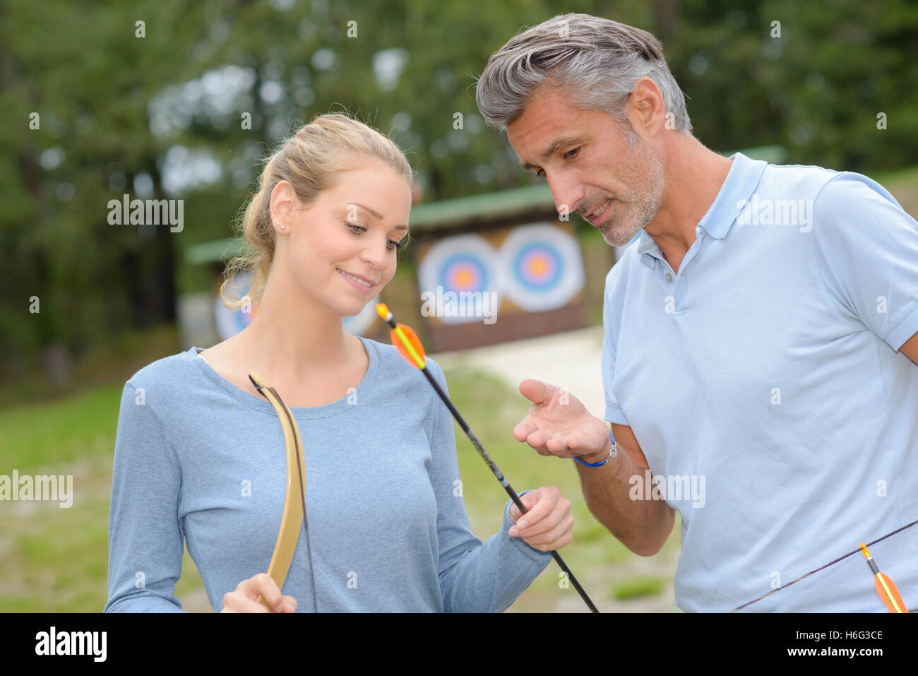 the fletching lesson Stock Photo