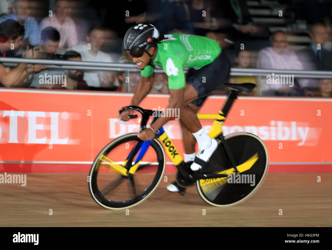 Trinidad and Tobago's Njisane Phillip competes in the 200m Flying time