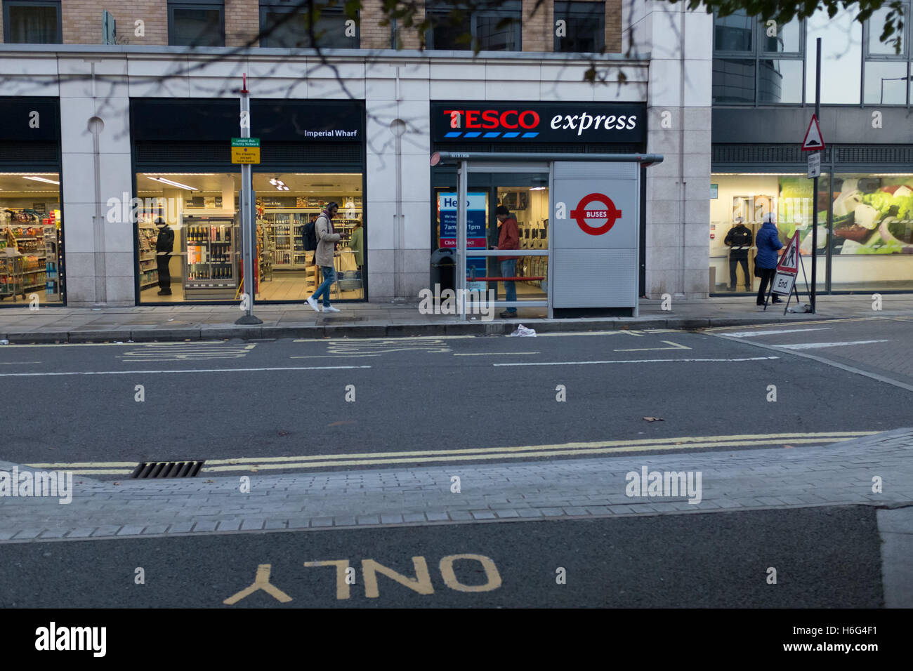 Tesco Express in Chelsea Harbour London Stock Photo Alamy