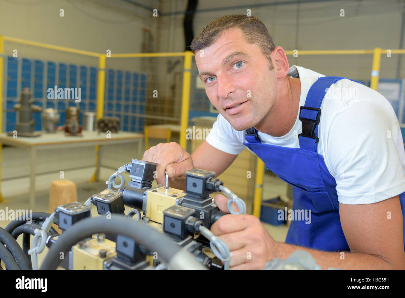assembling machine parts Stock Photo Alamy