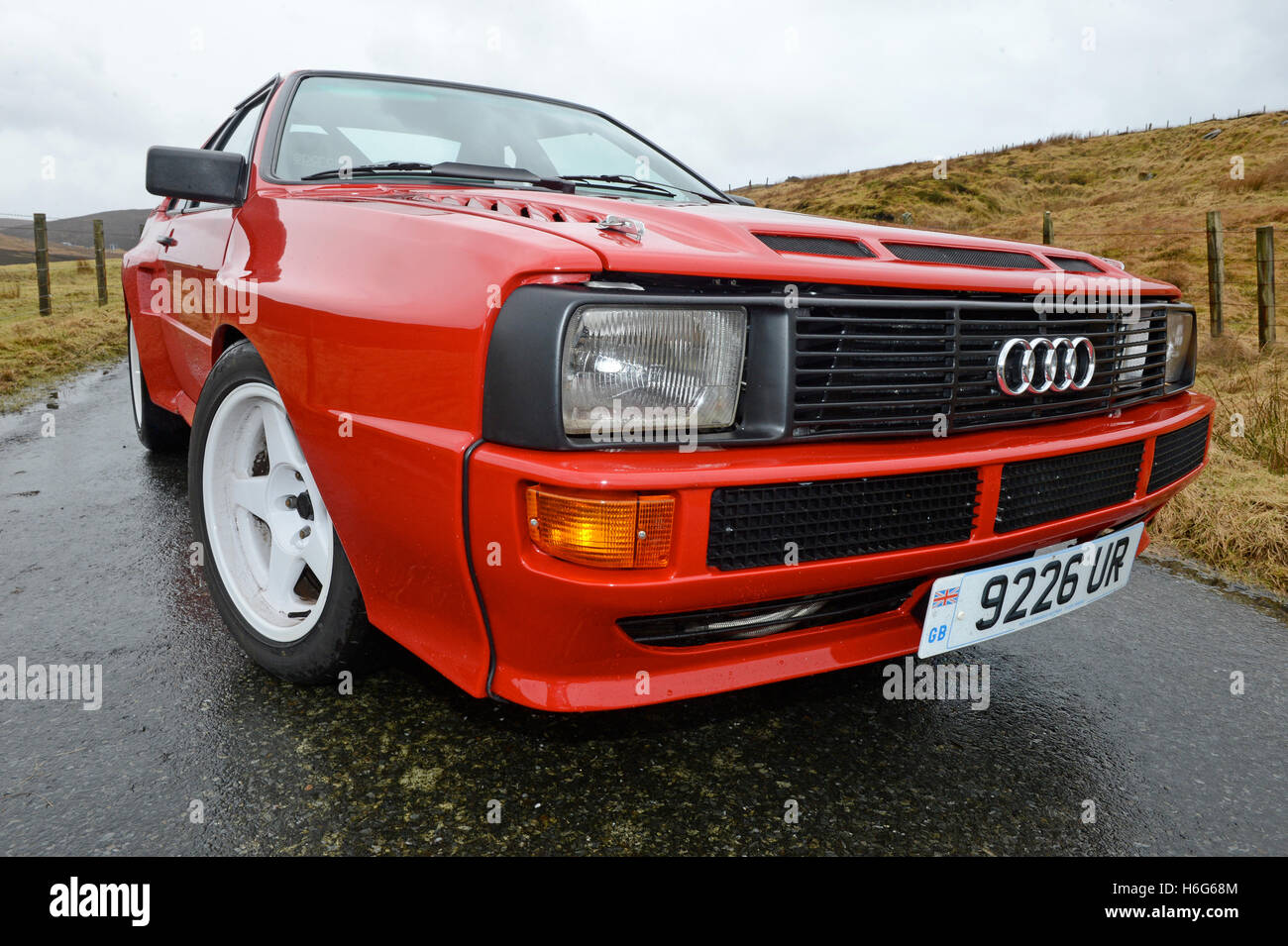 C300CWY Audi quattro Rhd historics, vintage motors and collectibles 2019;  Leighton Hall transport collection of cars & veteran vehicles of yesteryear  Stock Photo - Alamy