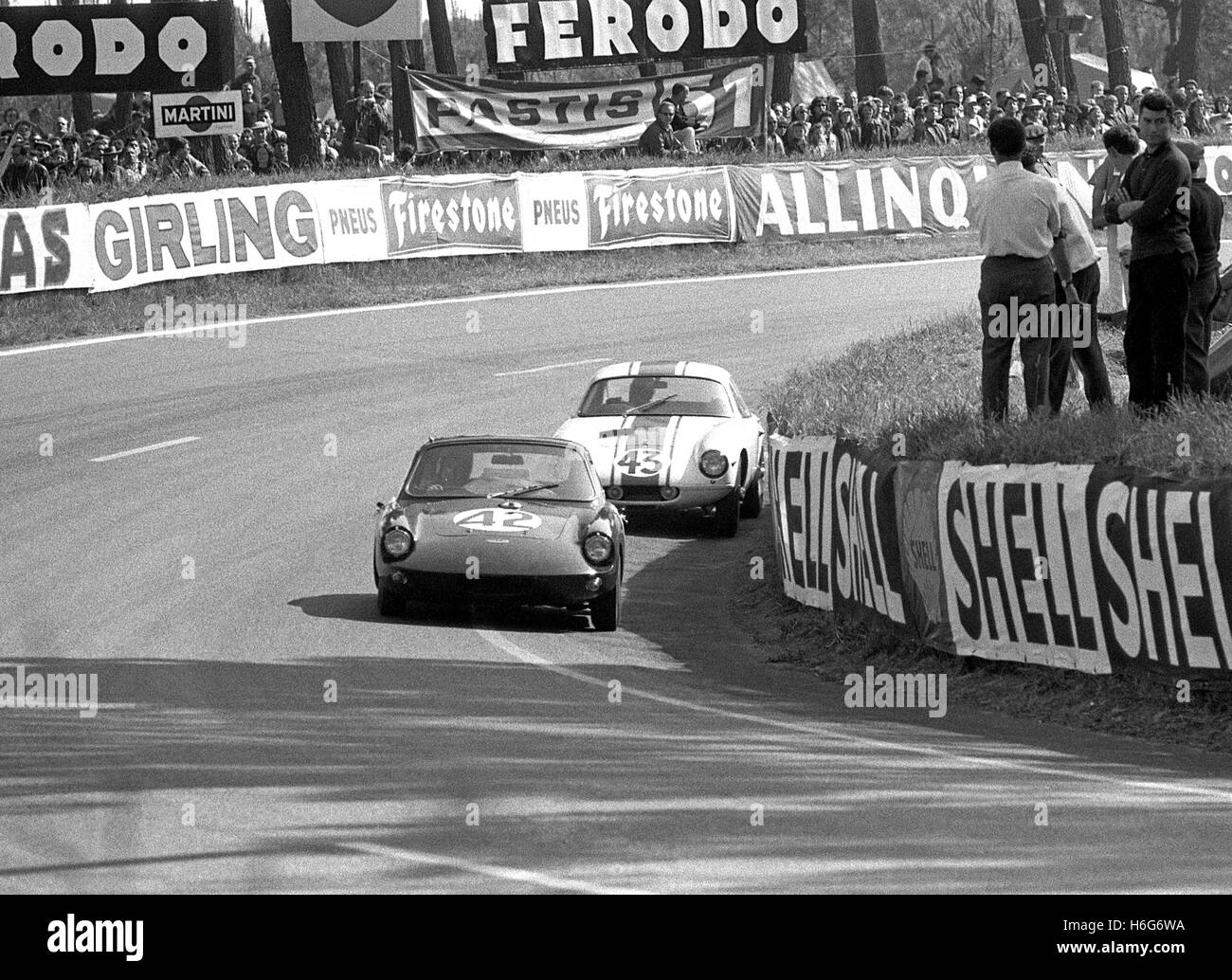 Deep Sanderson Lawrence, Lotus Elite Hunt, Wagstaff 1st in class  Le Mans1964 Stock Photo