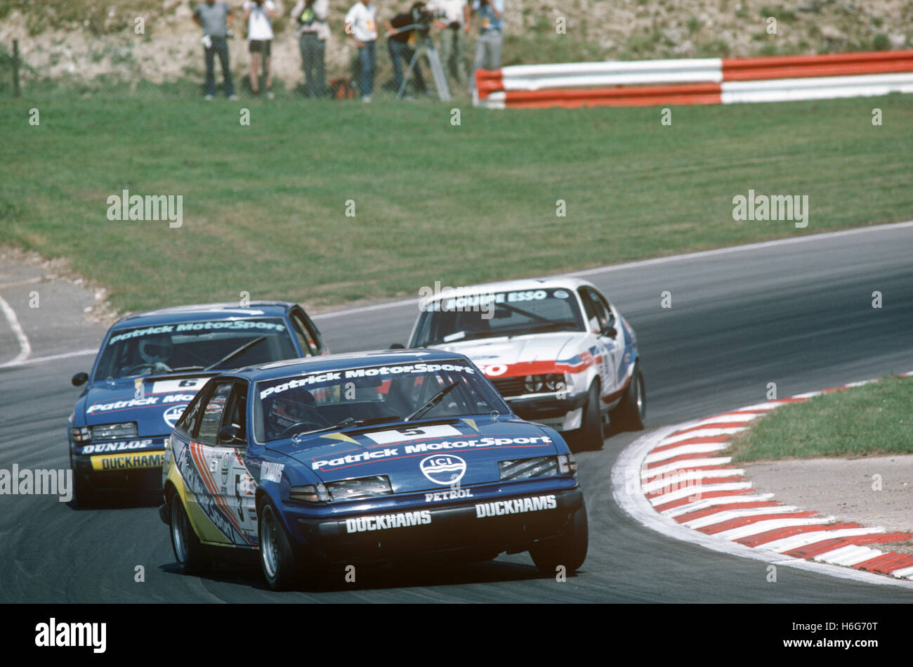 Rover 3500s and Ford Capri Brands Hatch 1980s Stock Photo